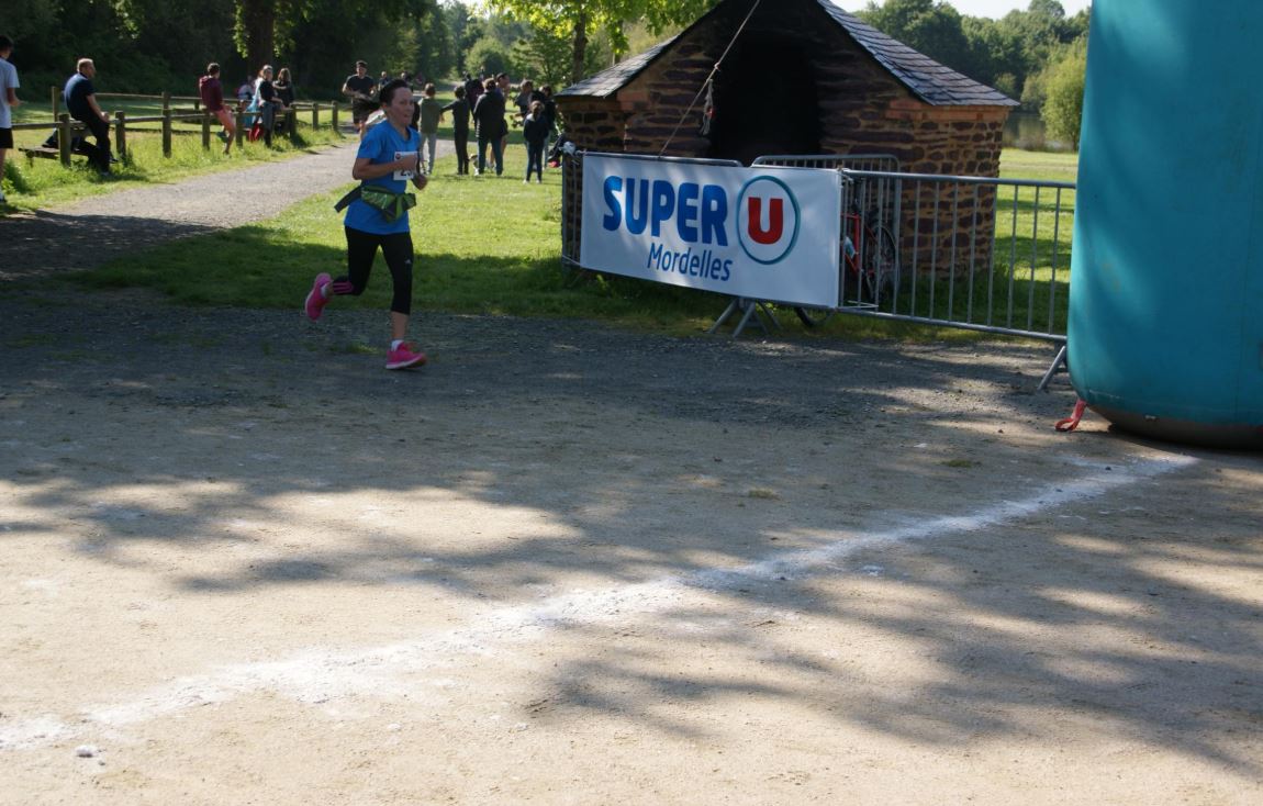 Sandrine à l'arrivée